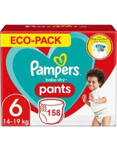 PAMPERS PANTS TAILLE 6 158 COUCHES BABY-DRY COUCHES-CULOTTES