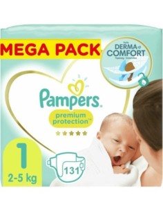 PAMPERS PREMIUM-PROTECTION TAILLE 1 131 COUCHES (2-5 KG)