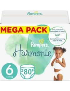PAMPERS HARMONIE TAILLE 6 80 COUCHES (13-18 KG)