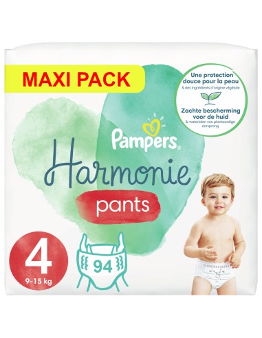 PAMPERS PANTS TAILLE 4 HARMONIE COUCHES-CULOTTES 94 COUCHES (9-15 kg)