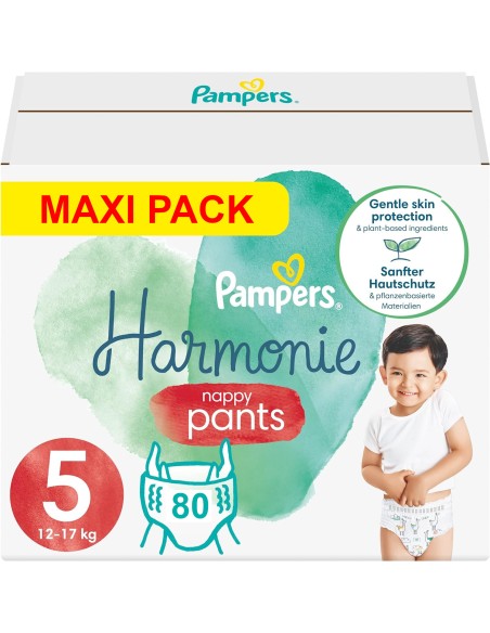 PAMPERS PANTS TAILLE 5 HARMONIE COUCHES-CULOTTES 80 COUCHES (12-17 kg)