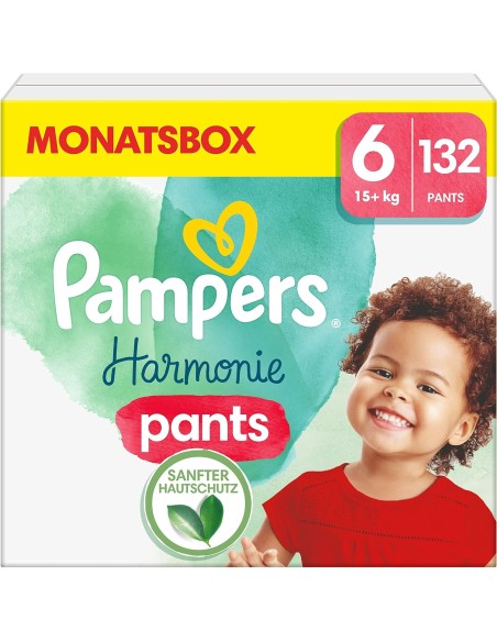 PAMPERS PANTS TAILLE 6 HARMONIE COUCHES-CULOTTES 132 COUCHES (15+ kg)