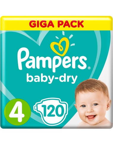 PAMPERS BABY DRY TAILLE 4 120 COUCHES GIGA PACK