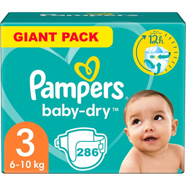 Pampers Baby-Dry Taille 3 - 286 couches
