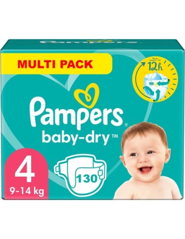 PAMPERS BABY-DRY TAILLE 4 130 COUCHES (9-14 KG)