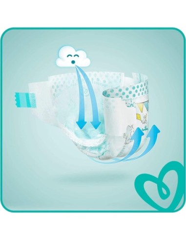 PAMPERS BABY DRY TAILLE 8 110 COUCHES + 17 KG