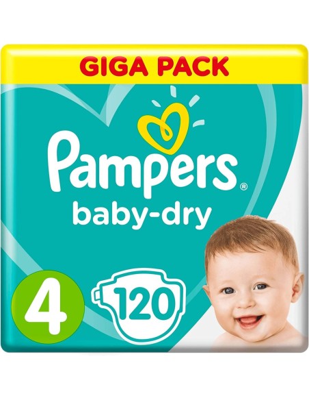 PAMPERS BABY-DRY TAILLE 4 120 COUCHES (9-14 KG)