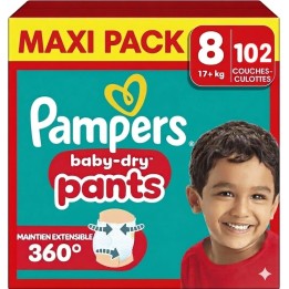 Pampers Baby-Dry Pants Taille 8 - 102 couches