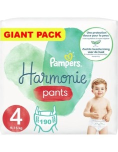 PAMPERS PANTS TAILLE 4 HARMONIE COUCHES-CULOTTES 190...
