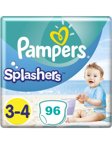 PAMPERS SPLASHERS TAILLE 3-4 96 COUCHES MAILLOT