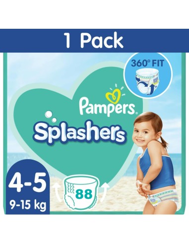 PAMPERS SPLASHERS TAILLE 4-5 88 COUCHES MAILLOT