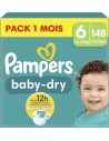 PAMPERS BABY-DRY TAILLE 6 148 COUCHES (13-18 KG)