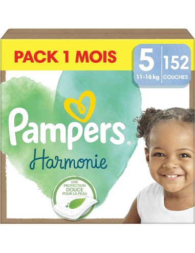 PAMPERS HARMONIE TAILLE 5 152 COUCHES (11-16 KG)