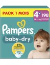 PAMPERS BABY-DRY TAILLE 4 PLUS 198 COUCHES (10-15 KG)
