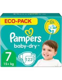 PAMPERS BABY-DRY TAILLE 7 112 COUCHES