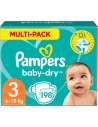 PAMPERS BABY-DRY TAILLE 3 198 COUCHES (6-10 KG)