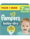 PAMPERS BABY-DRY TAILLE 7 132 COUCHES
