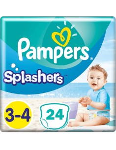 PAMPERS SPLASHERS TAILLE 3-4 24 COUCHES MAILLOT