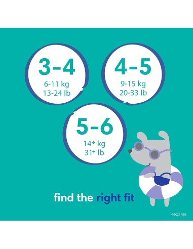 PAMPERS SPLASHERS TAILLE 4-5 22 COUCHES MAILLOT