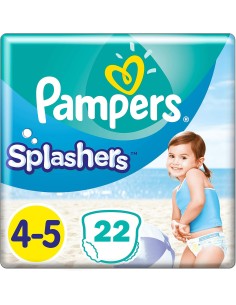 PAMPERS SPLASHERS TAILLE 4-5 22 COUCHES MAILLOT