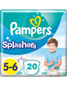 PAMPERS SPLASHERS TAILLE 5-6 20 COUCHES MAILLOT