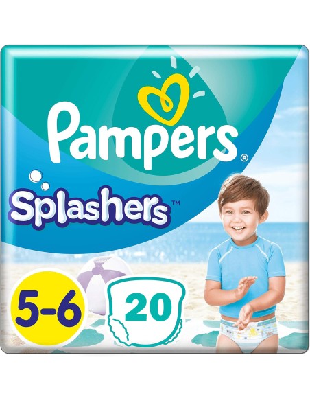 PAMPERS SPLASHERS TAILLE 5-6 20 COUCHES MAILLOT