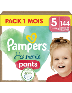 PAMPERS PANTS TAILLE 5 HARMONIE COUCHES-CULOTTES 144...