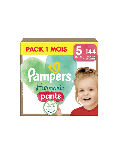 PAMPERS PANTS TAILLE 5 HARMONIE COUCHES-CULOTTES 144 COUCHES (12-17 kg)