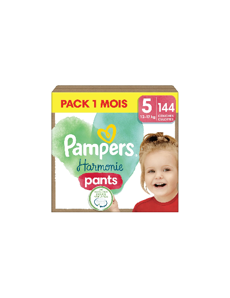 PAMPERS PANTS TAILLE 5 HARMONIE COUCHES-CULOTTES 144 COUCHES (12-17 kg)