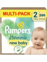 PAMPERS HARMONIE TAILLE 2 200 COUCHES (4-8 KG)