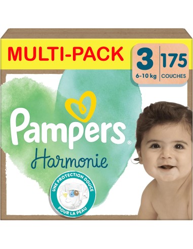 PAMPERS HARMONIE TAILLE 3 175 COUCHES (6-10 KG)