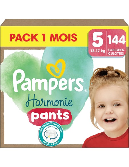 PAMPERS PANTS TAILLE 5 HARMONIE COUCHES-CULOTTES 144 COUCHES (12-17 kg)