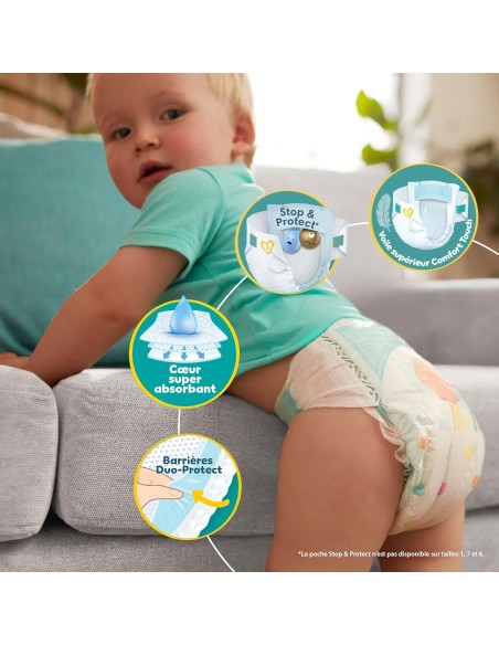 PAMPERS BABY-DRY TAILLE 6 215 COUCHES MAXI PACK 10-15 KG 13-18 KG