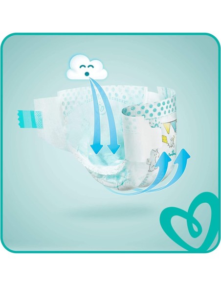 PAMPERS BABY-DRY TAILLE 7 186 COUCHES MAXI PACK +15KG