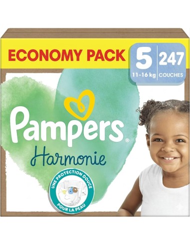 PAMPERS HARMONIE TAILLE 5 247 COUCHES ECONOMY...