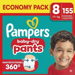 Pampers Baby-Dry Pants Taille 8 - 155 couches