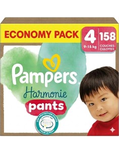 PAMPERS PANTS TAILLE 4 HARMONIE 158 COUCHES CULOTTES...