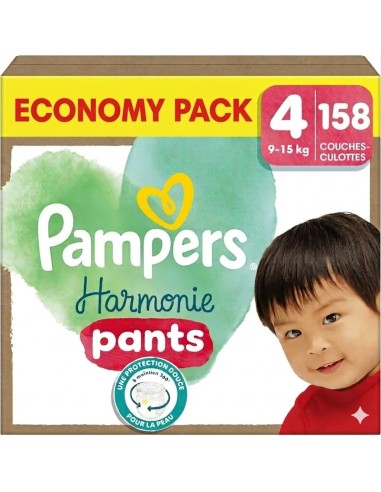 PAMPERS PANTS TAILLE 4 HARMONIE 158 COUCHES...