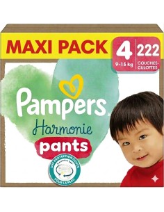 PAMPERS PANTS TAILLE 4 HARMONIE 222 COUCHES CULOTTES MAXI...