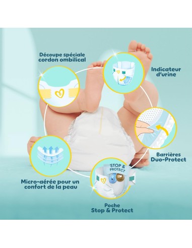 PAMPERS PREMIUM PROTECTION TAILLE 2 208 COUCHES...
