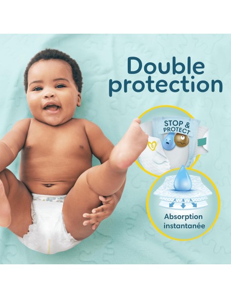 PAMPERS PREMIUM PROTECTION TAILLE 2 208 COUCHES ECONOMY PACK 4-8 KG