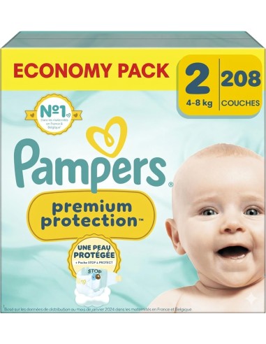 PAMPERS PREMIUM PROTECTION TAILLE 2 208 COUCHES...