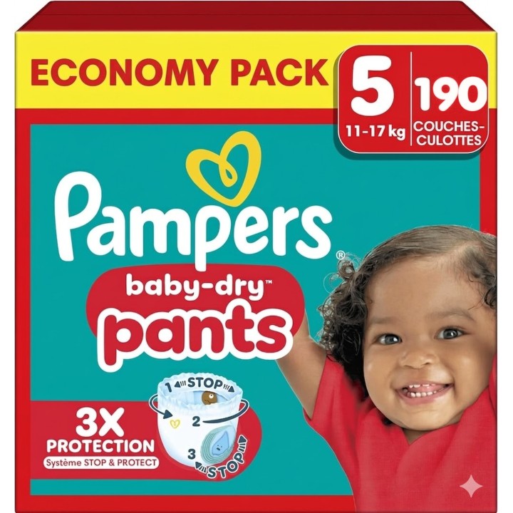 Pampers Baby-Dry Pants Taille 5 - 190 couches