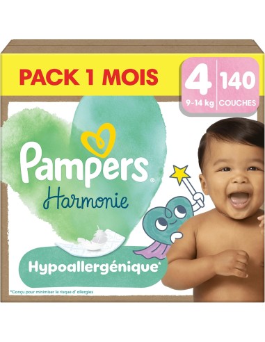 PAMPERS HARMONIE TAILLE 4 140 COUCHES PACK...